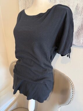 Michael Stars Women's Black Short-Sleeve Knit Top